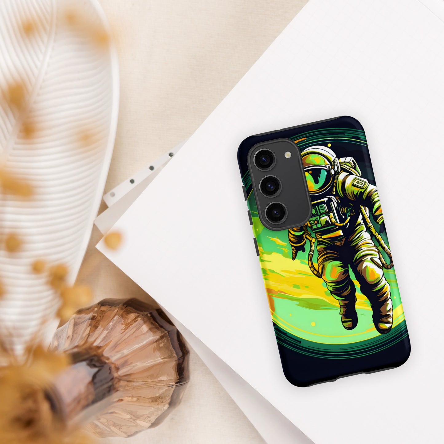 Green Space Samsung Case by Comfy72